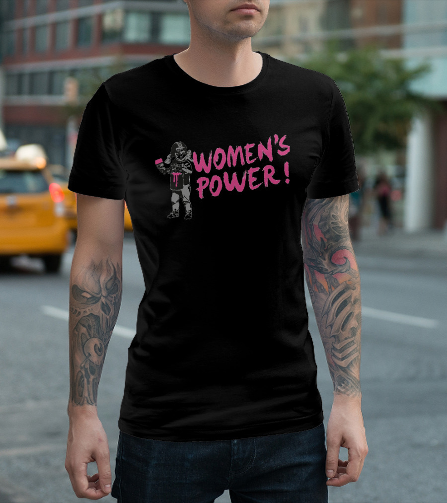Women's Power Pink Paint Graffiti T-Shirt