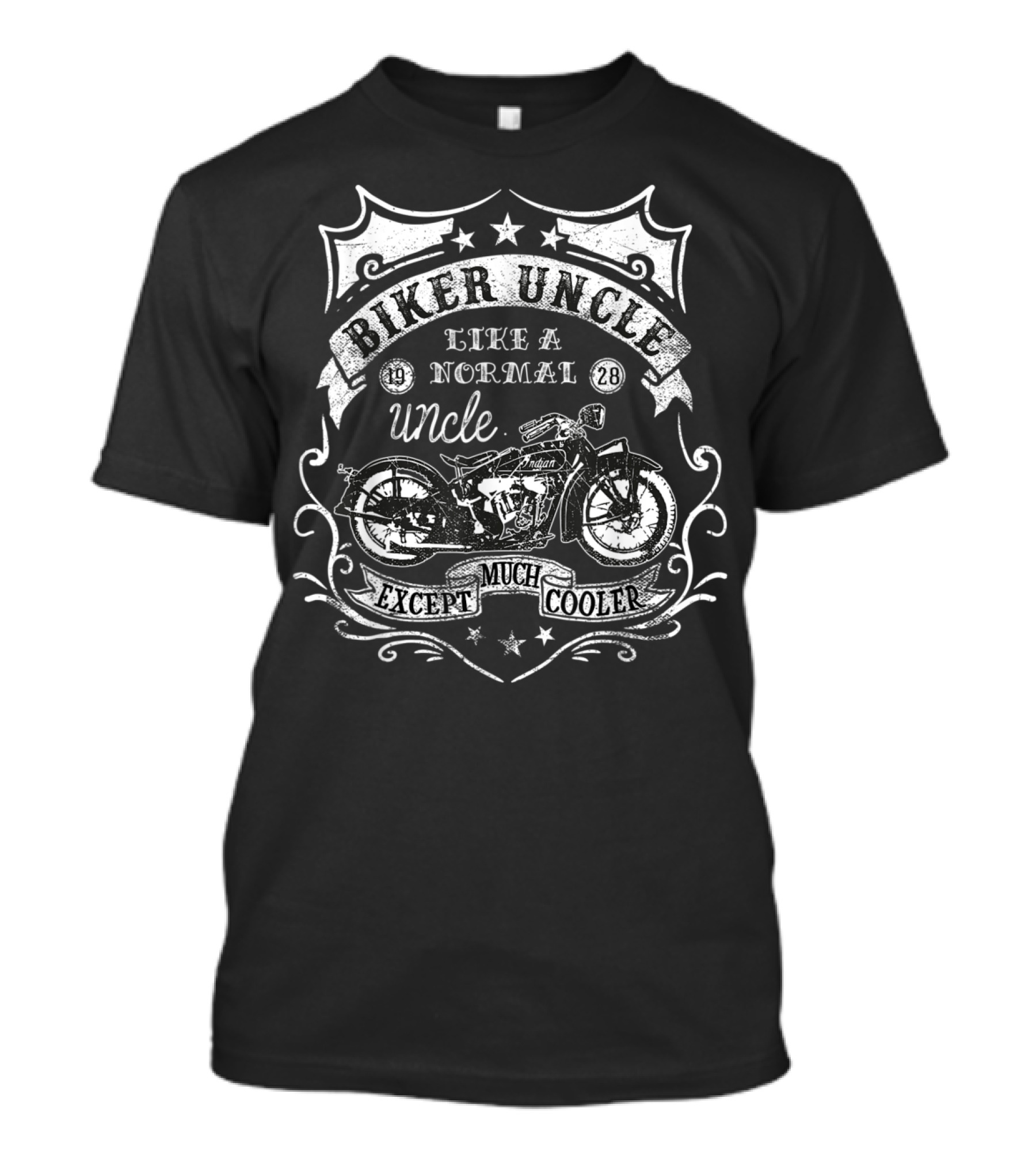 Biker Uncle Like A Normal Uncle Except Much Cooler Rides Motorcycles Rider T-Shirt
