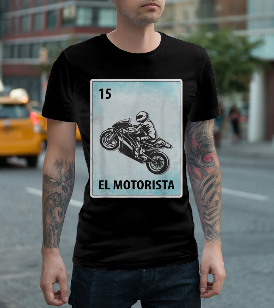 15 El Motorista Mexican Biker Cards T-Shirt