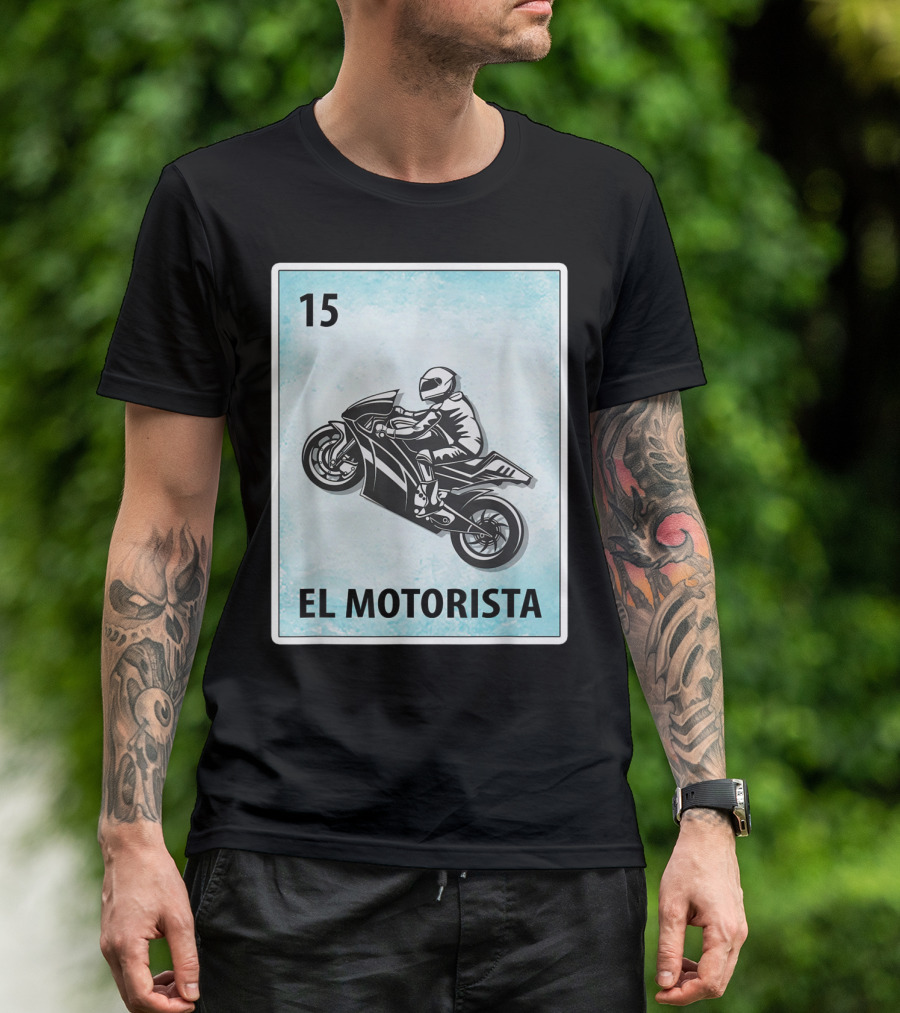 15 El Motorista Mexican Biker Cards T-Shirt