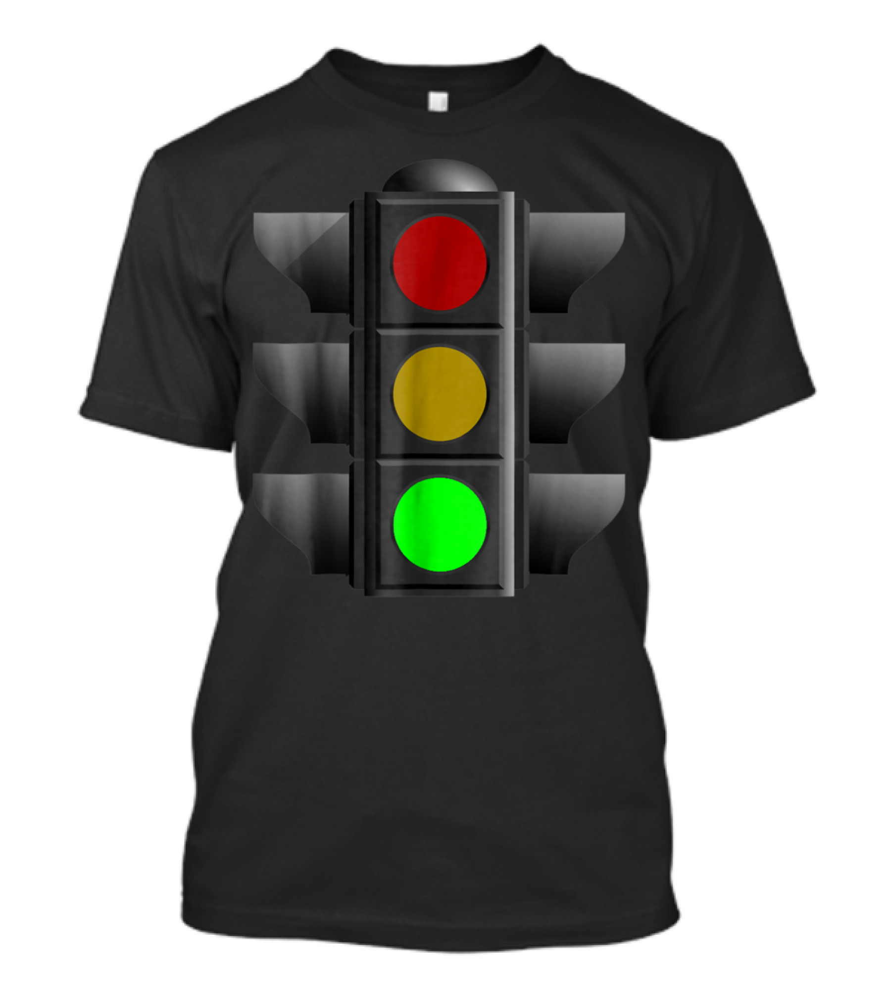 Green Traffic Light Signal Lover Stop Caution Red Yellow Green T-Shirt
