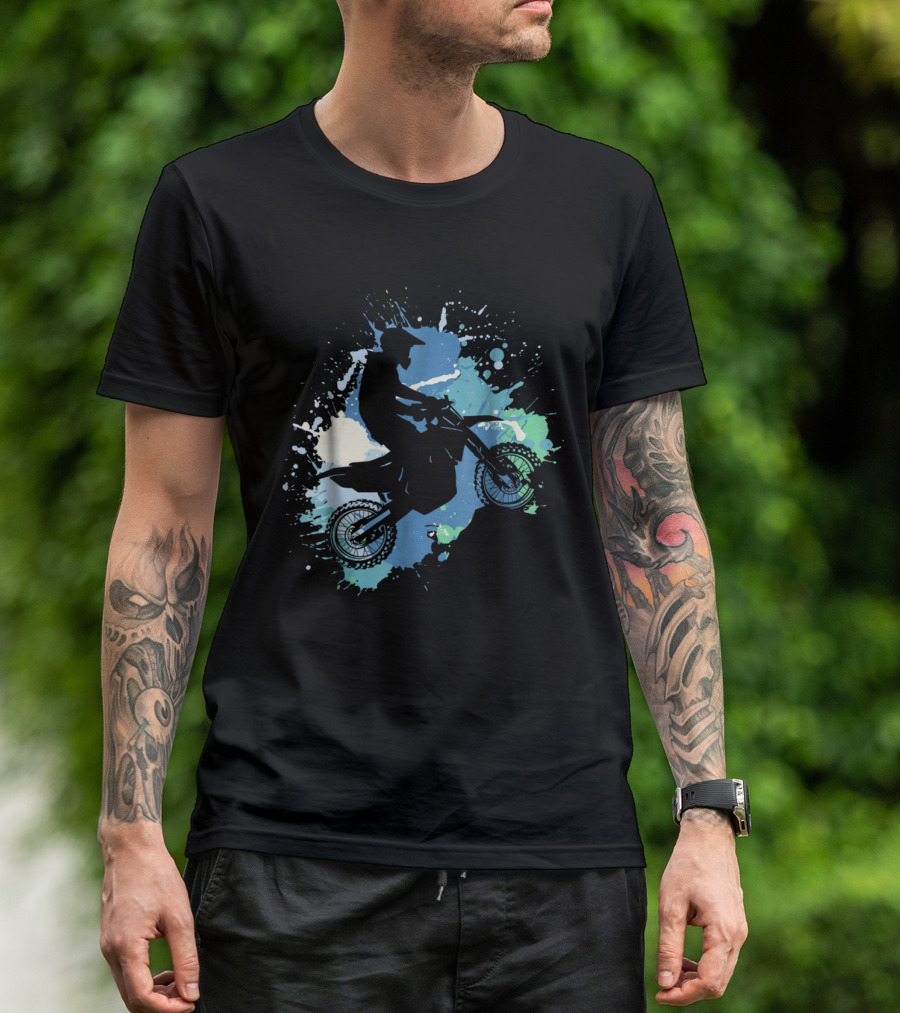 Motocross Dirt Bike Off Road Splash T-Shirt