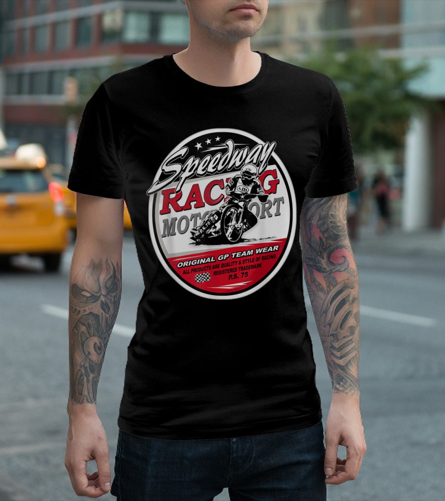 Speedway Racing Motorsport Original GP Team Wear Motorcycle Speedway Flat Track Race T-Shirt
