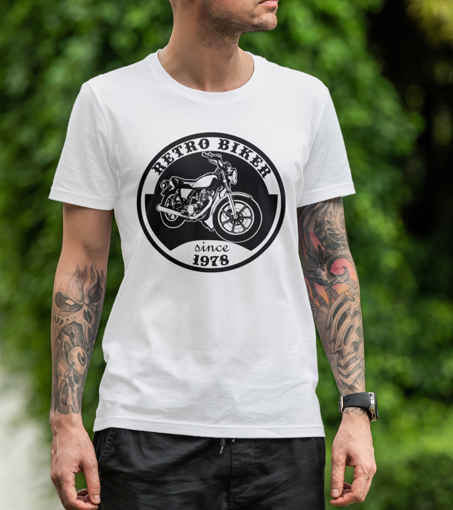 Retro Biker Since 1978 SR500 Motorbike Rider Motorcycle Enduro SR 500 T-Shirt