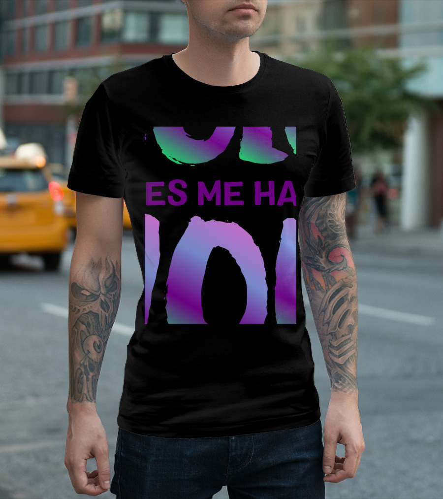 Holo Makes Me Happy Fun Holo Effects Vibrant Gradient Colors T-Shirt