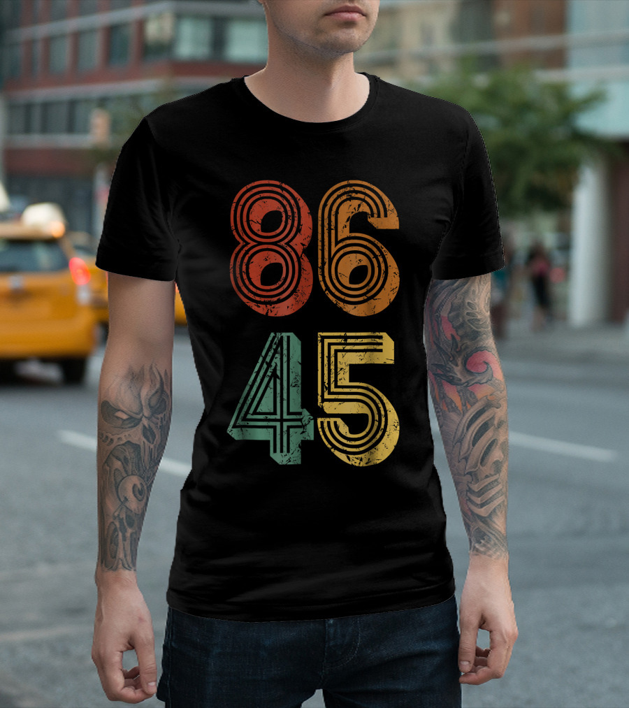 Anti Trump 86 45 Resist No Donald T-Shirt