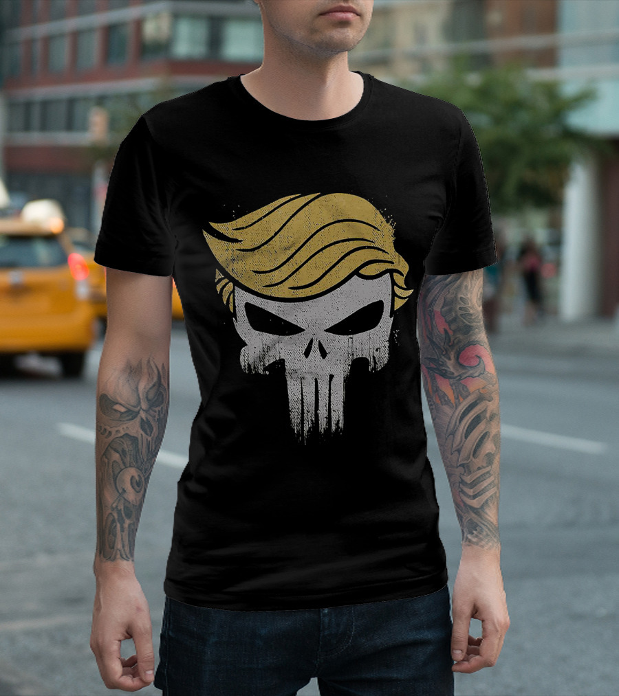 Trump Hair Skull Punisher T-Shirt