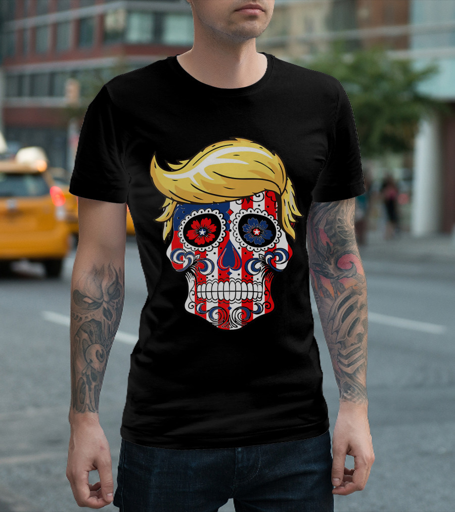 Trump Patriotic Sugar Skull T-Shirt