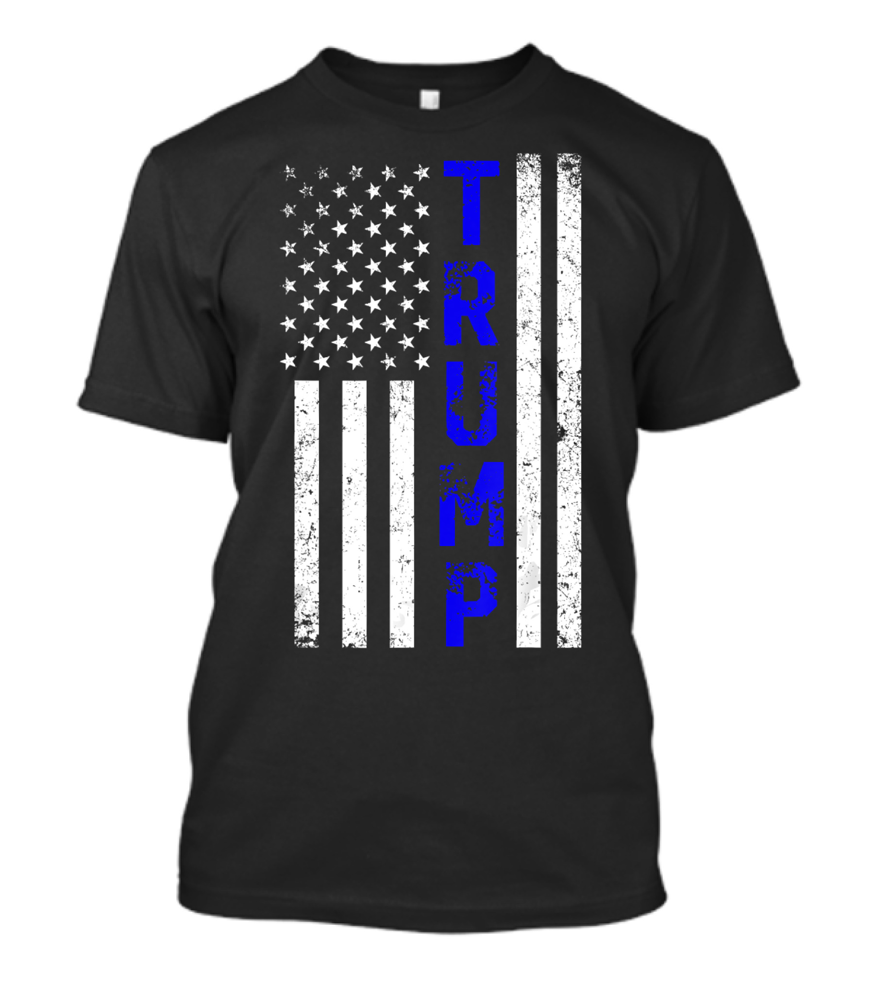 Trump USA Flag Thin Blue Line Police Election T-Shirt