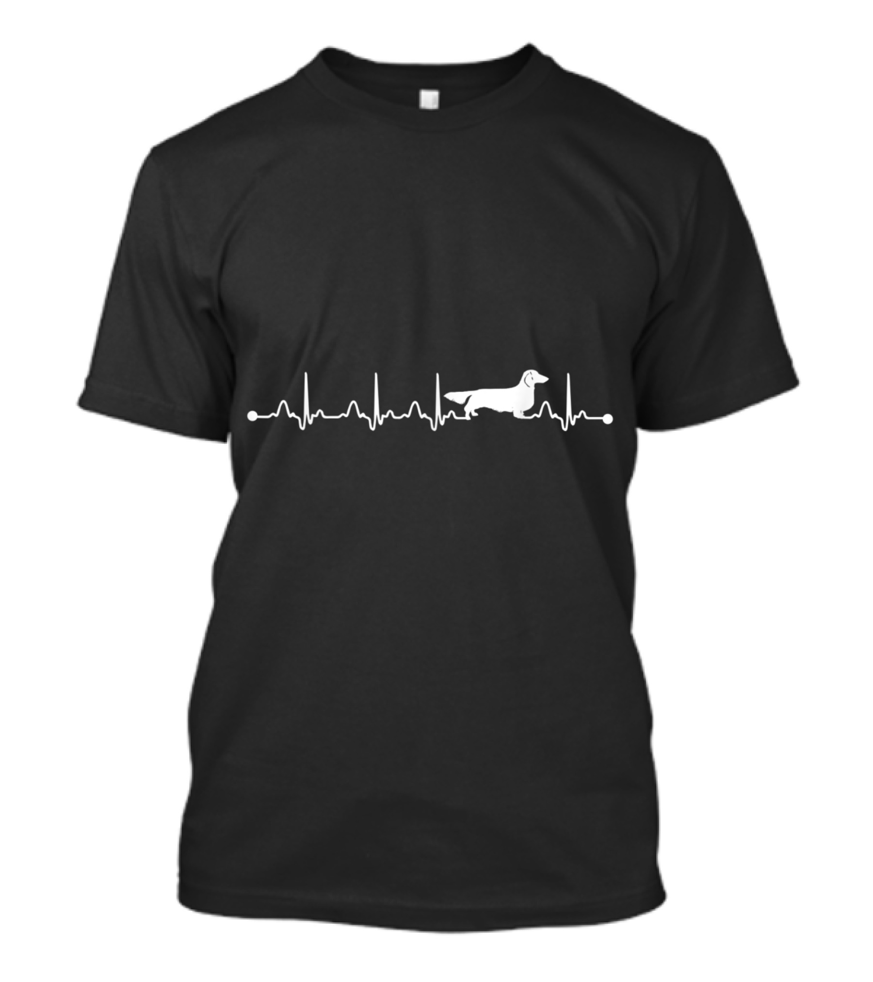 Long Haired Dachshund Dog Mom Owner Eternity Heartbeat T-Shirt