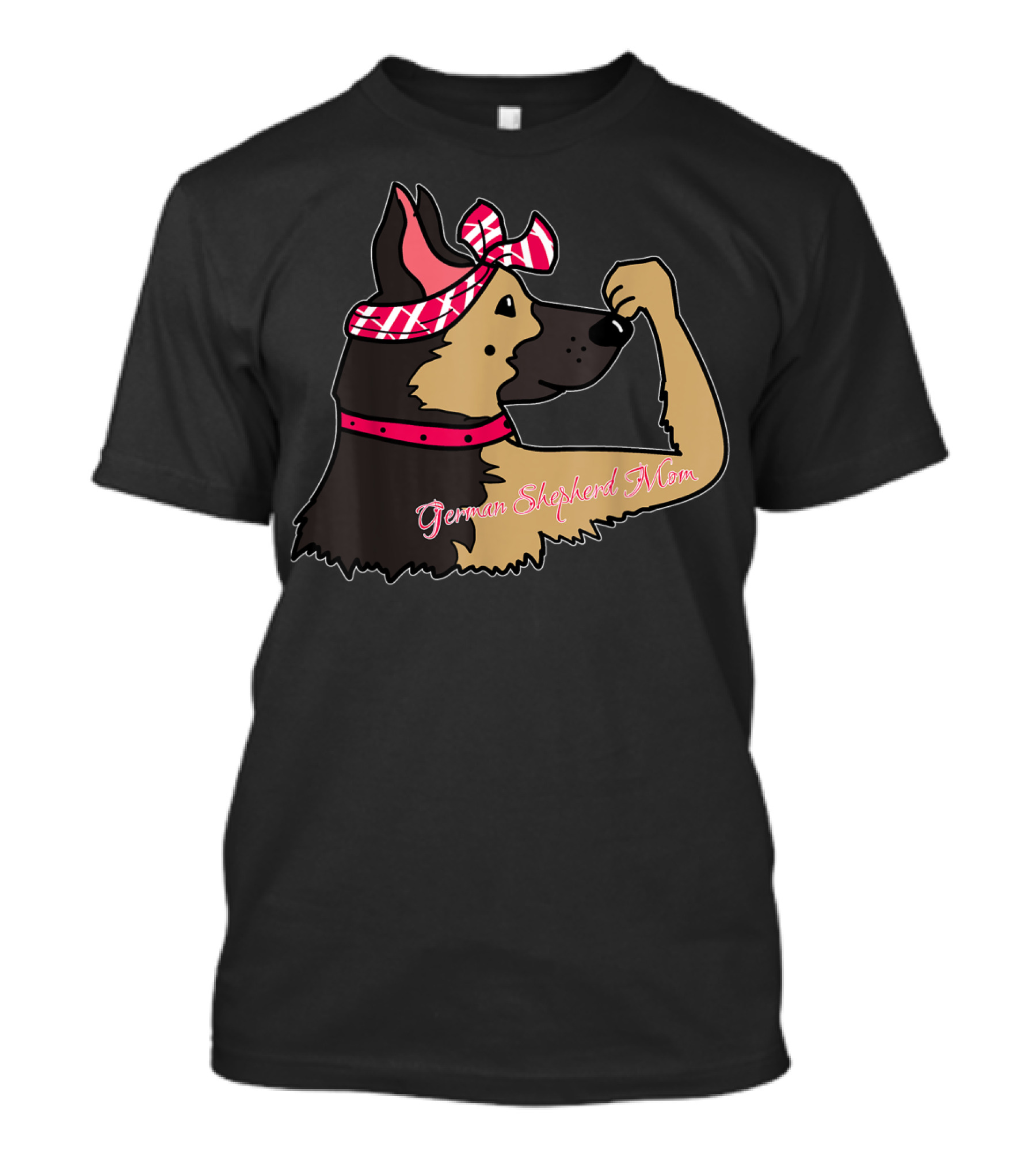 German Shepherd Mom Rosie The Riveter T-Shirt