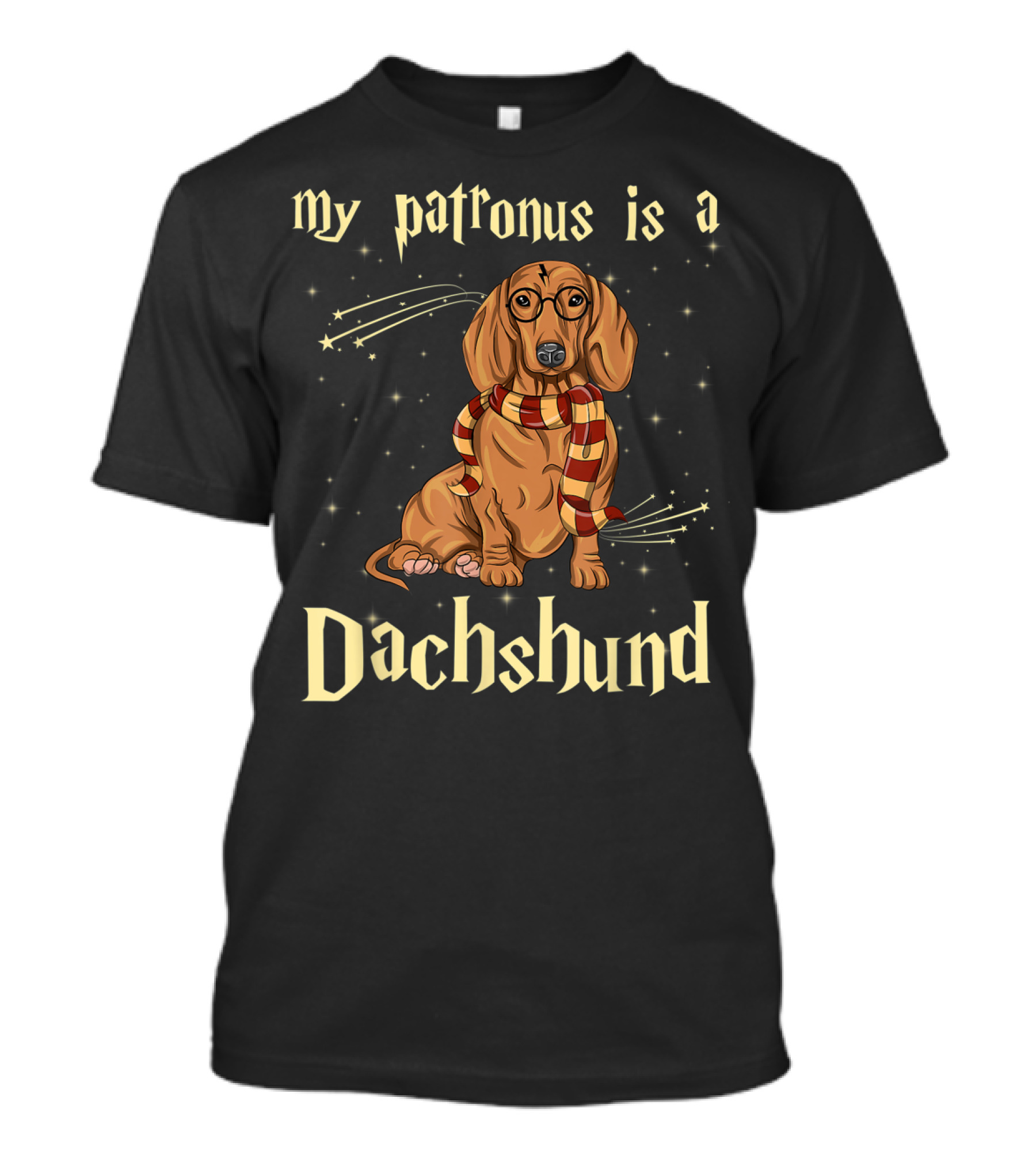 My Patronus Is A Dachshund With Glasses And Scarf For Dog Lovers T-Shirt
