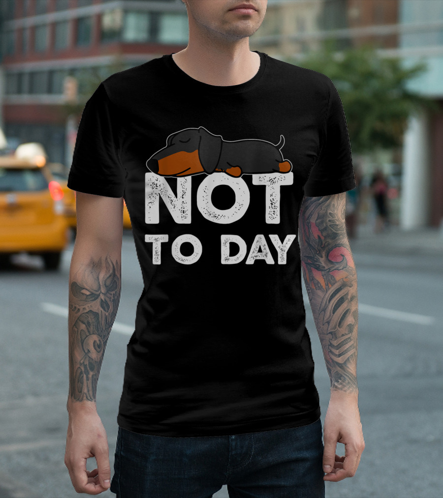 Nope Not Today Lazy Dachshund Not Today T-Shirt