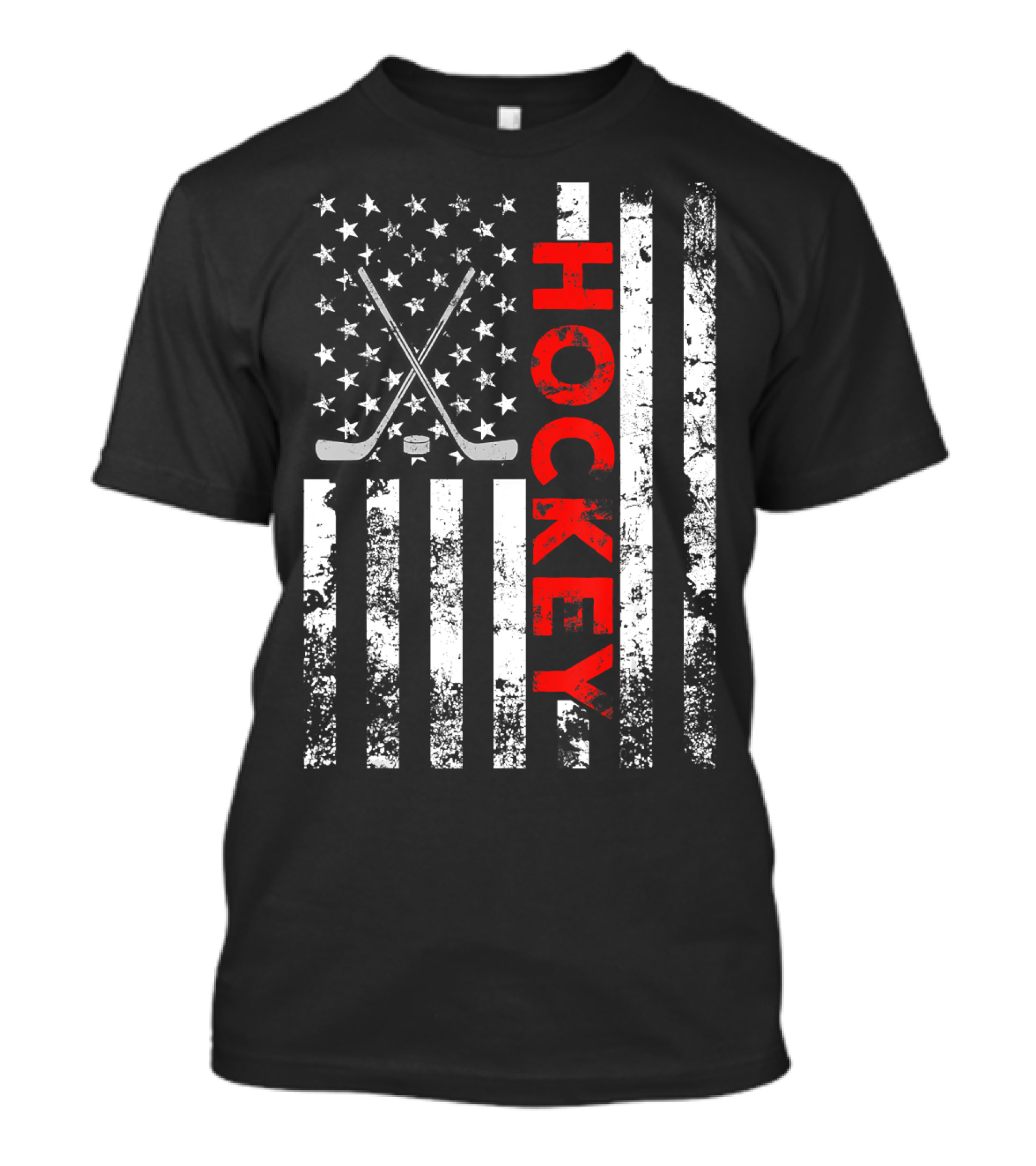 American Flag Hockey USA Patriotic T-Shirt