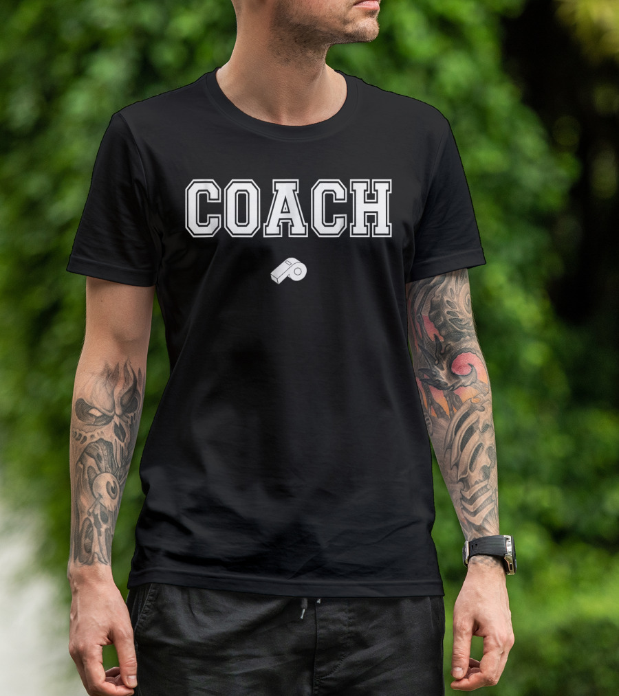 COACH Whistle Coaching Instructor Trainer T-Shirt