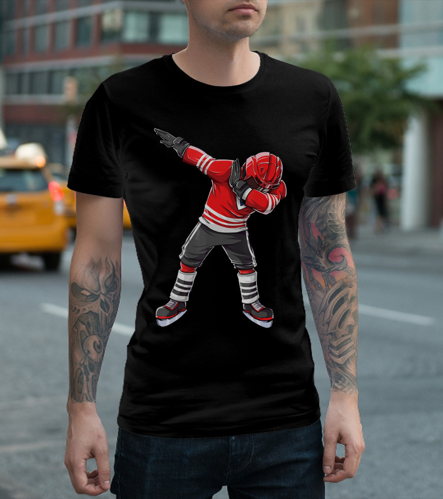 Dab Squad Hockey Boys Men Kids Dabbing Player T-Shirt
