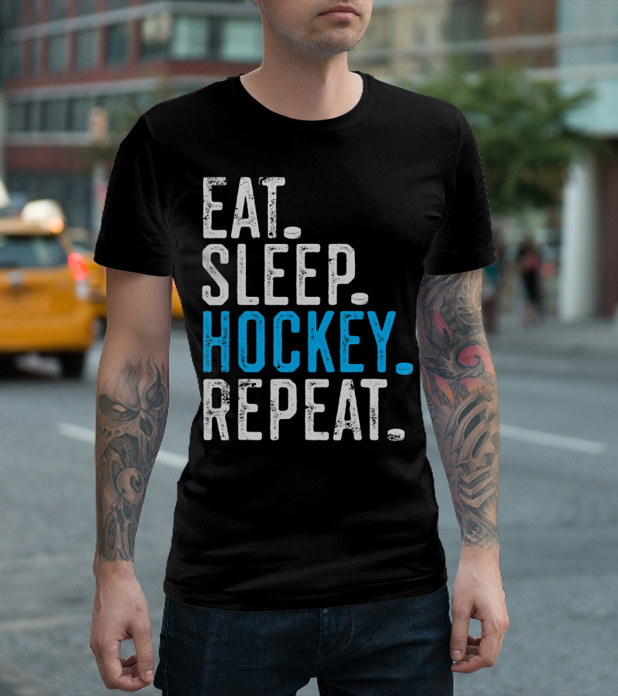 Eat Sleep Hockey Repeat Hockeydays Hockey T-Shirt