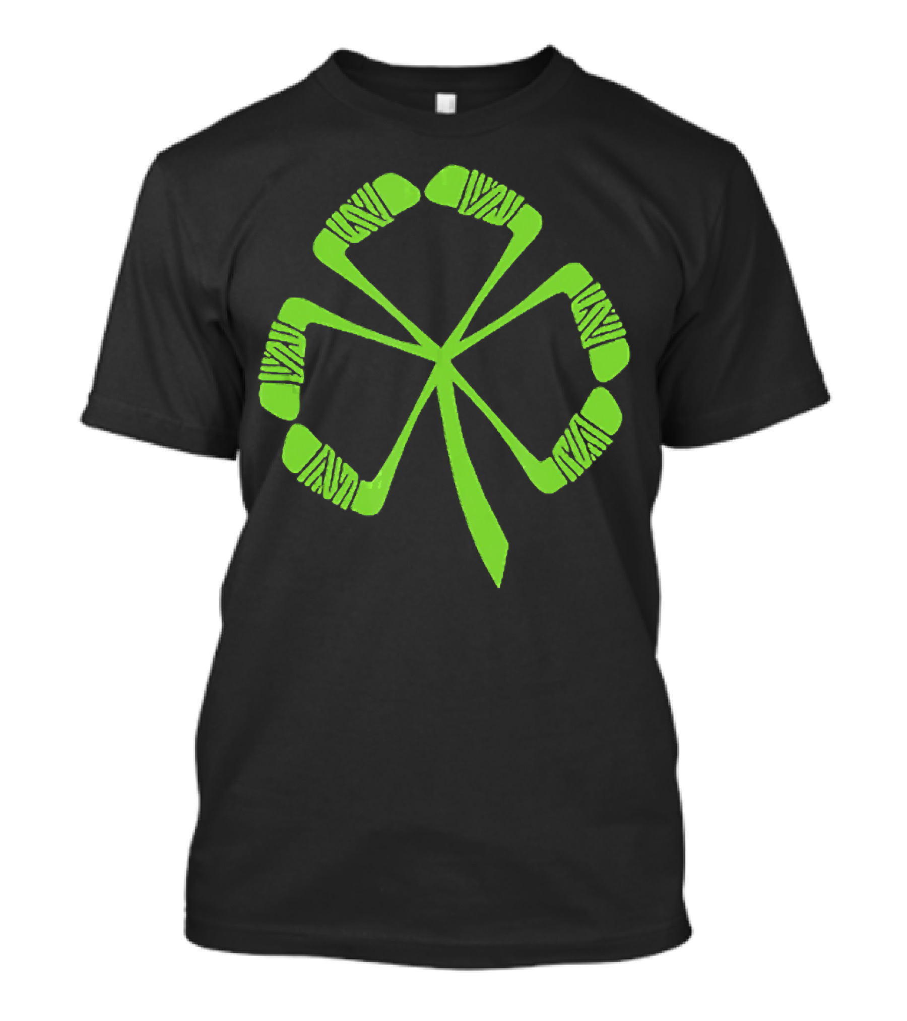 Funny St Patrick's Day Clover With Hockey Sticks T-Shirt