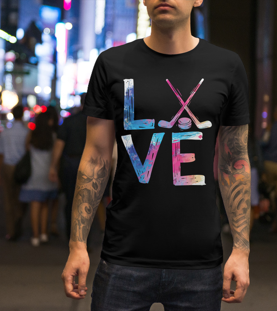 Love Ice Hockey Girls Hockey Womens Ice LVE T-Shirt