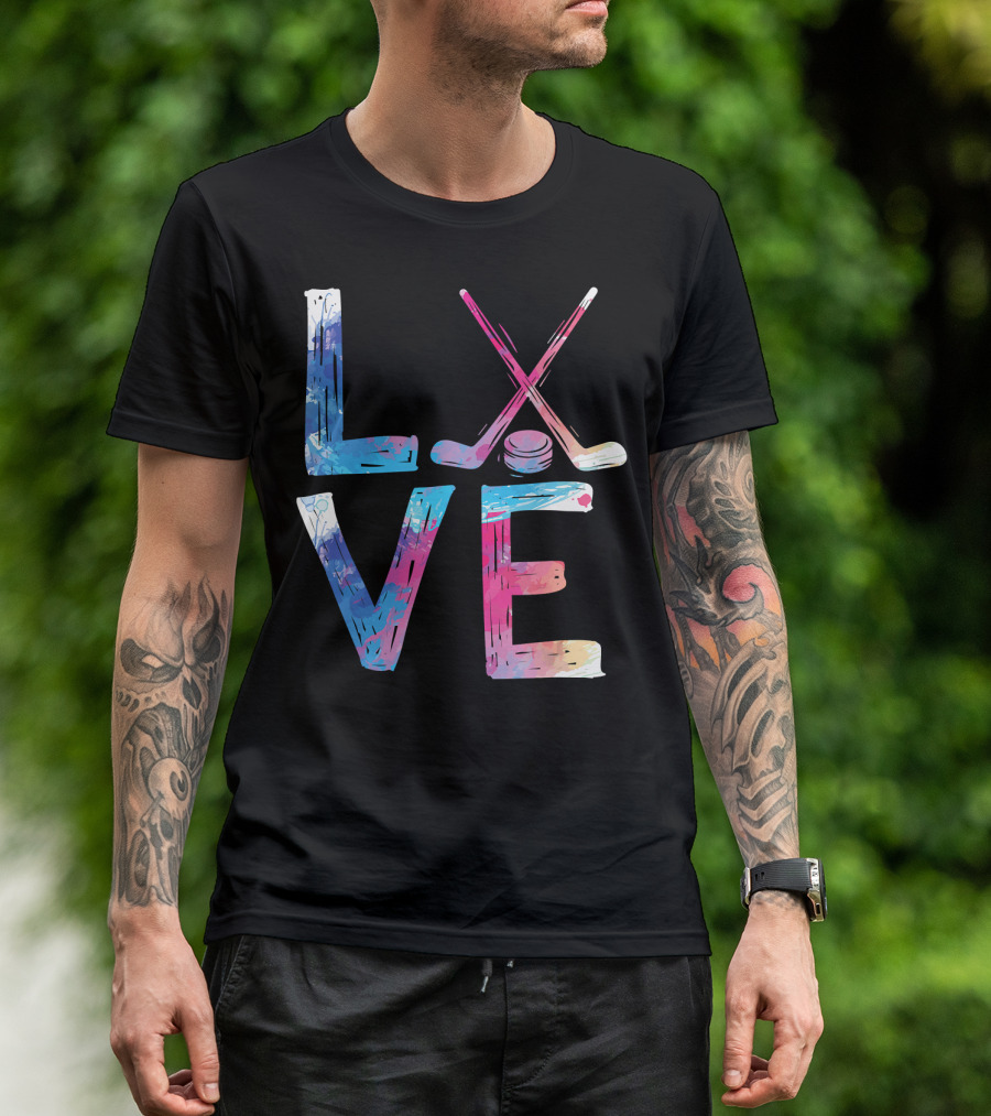 Love Ice Hockey Girls Hockey Womens Ice LVE T-Shirt