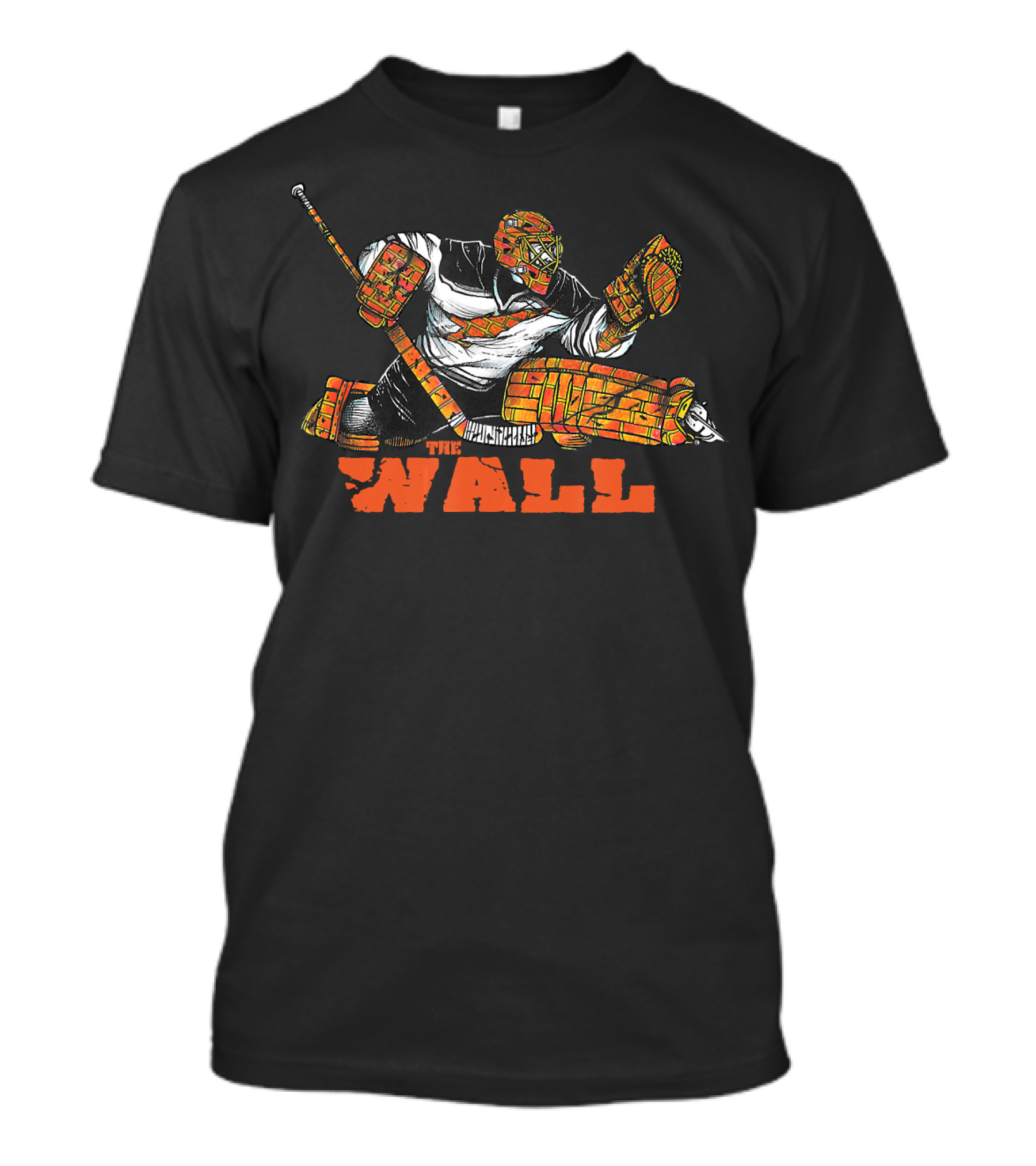 The Wall Hockey Goalie Brick Goaltender Blocking Shot T-Shirt