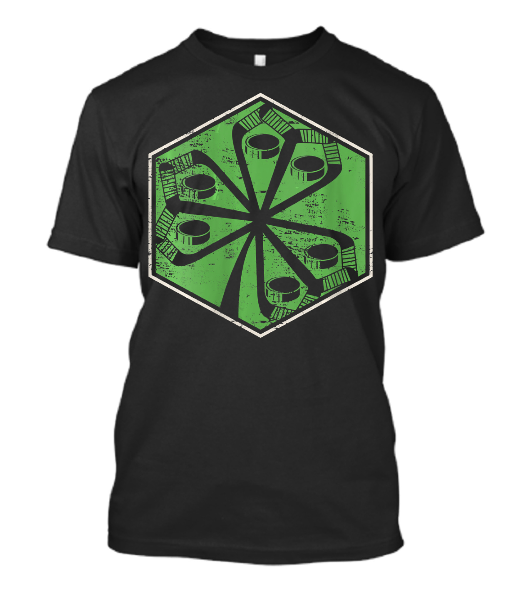Hockey Puck Shamrock St Patty's Day T-Shirt