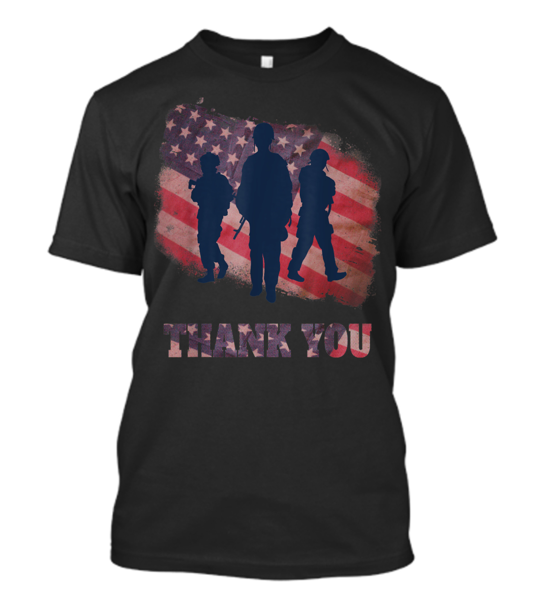 Thank You American Flag Veterans Honoring Our Heroes T-Shirt