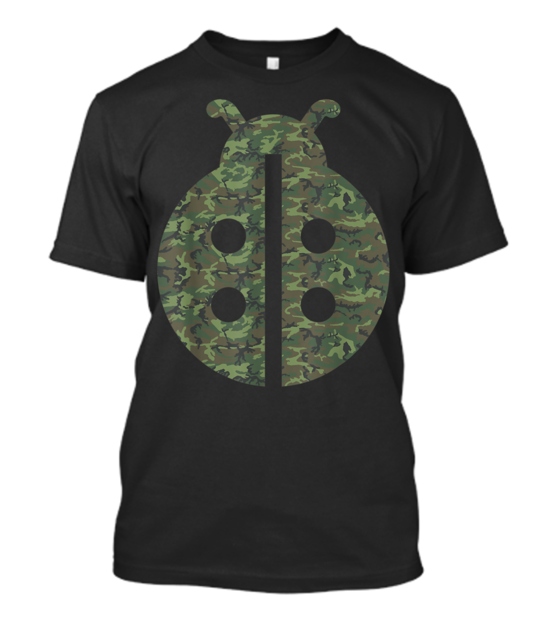 Military Camouflage Ladybird Insect Veteran T-Shirt