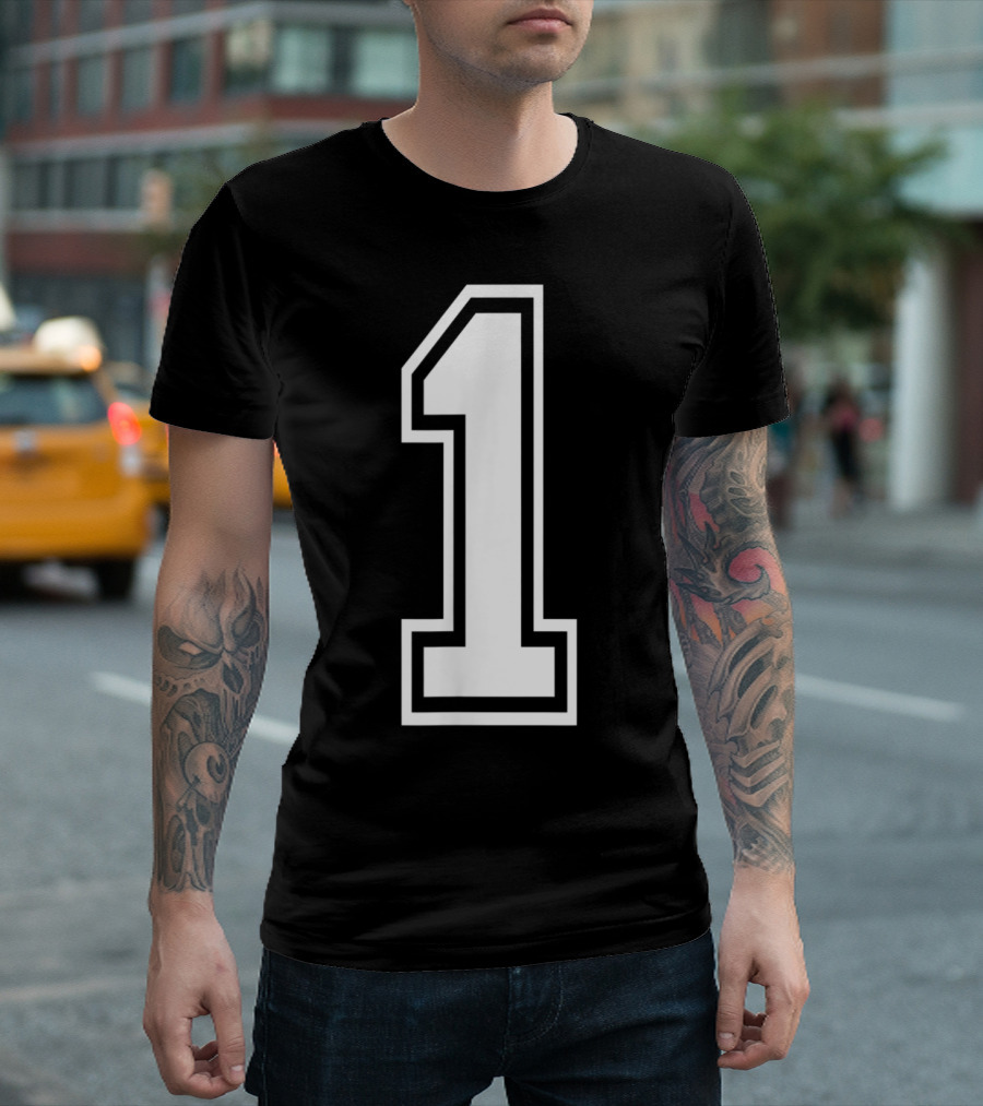 Number 1 Birthday Varsity Sports Team Jersey T-Shirt