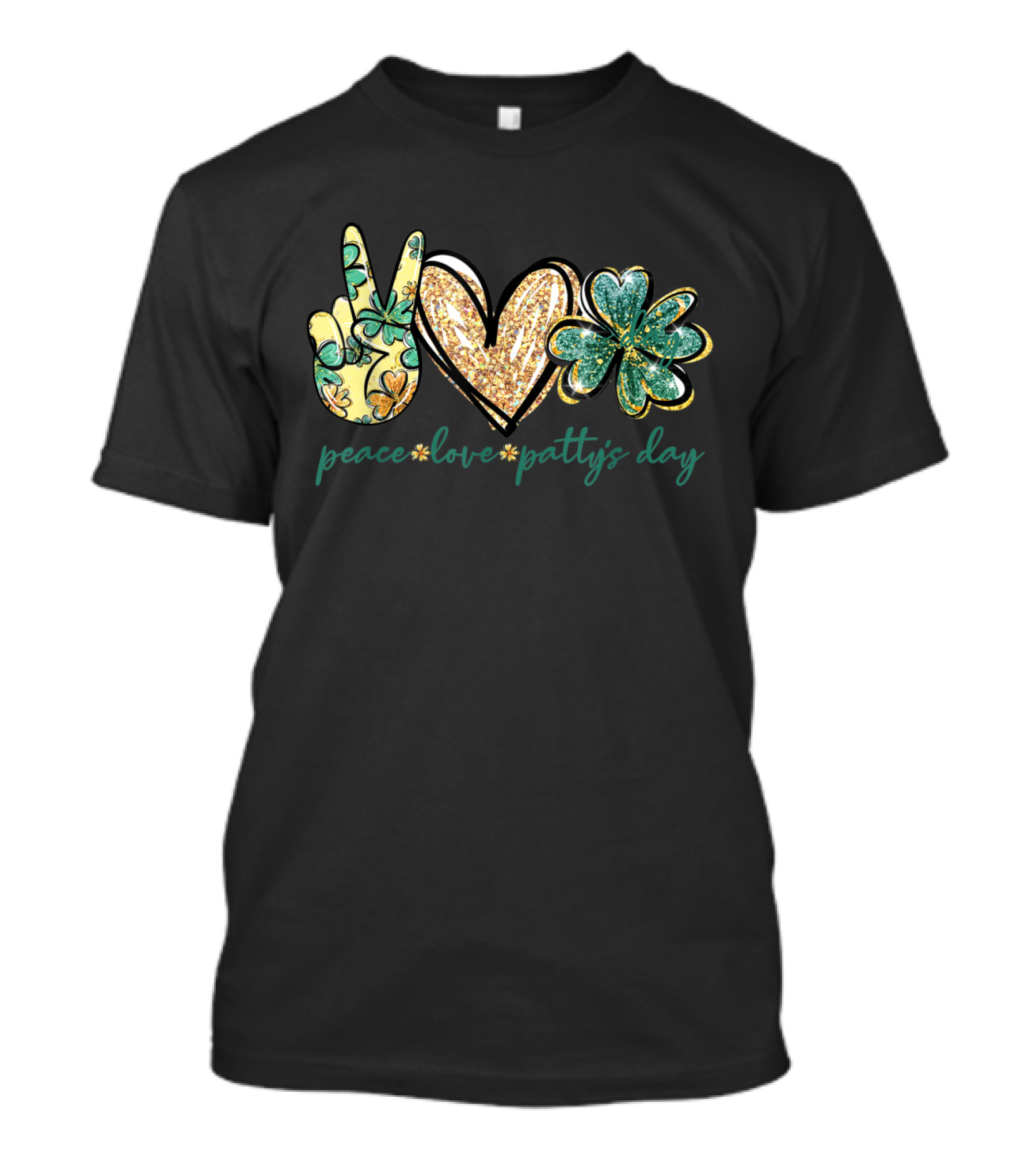 Peace Love Patty's Day Clover St Patrick's Day T-Shirt