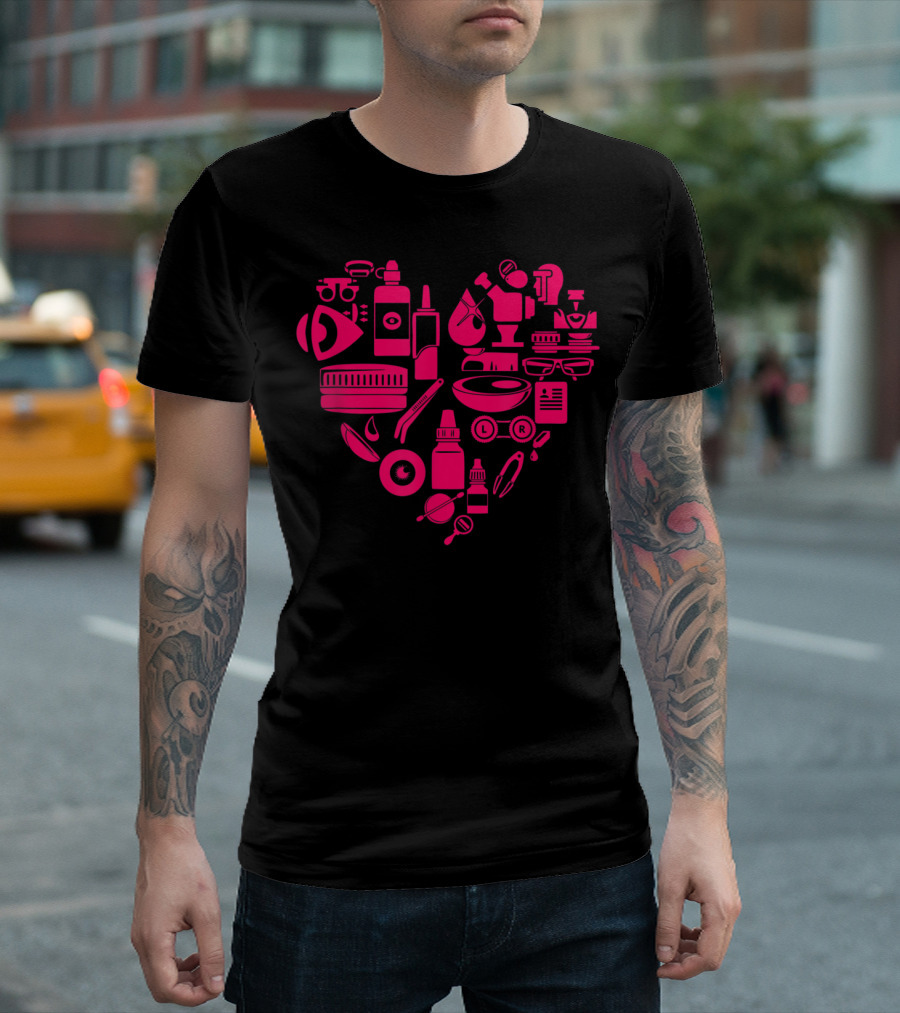 Optometrist Heart Eye Care Tools T-Shirt