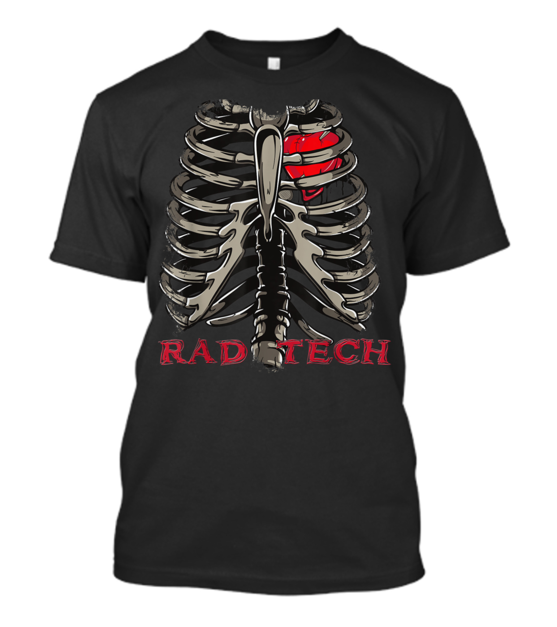 Rad Tech X Ray Radiology Ribcage Heart T-Shirt