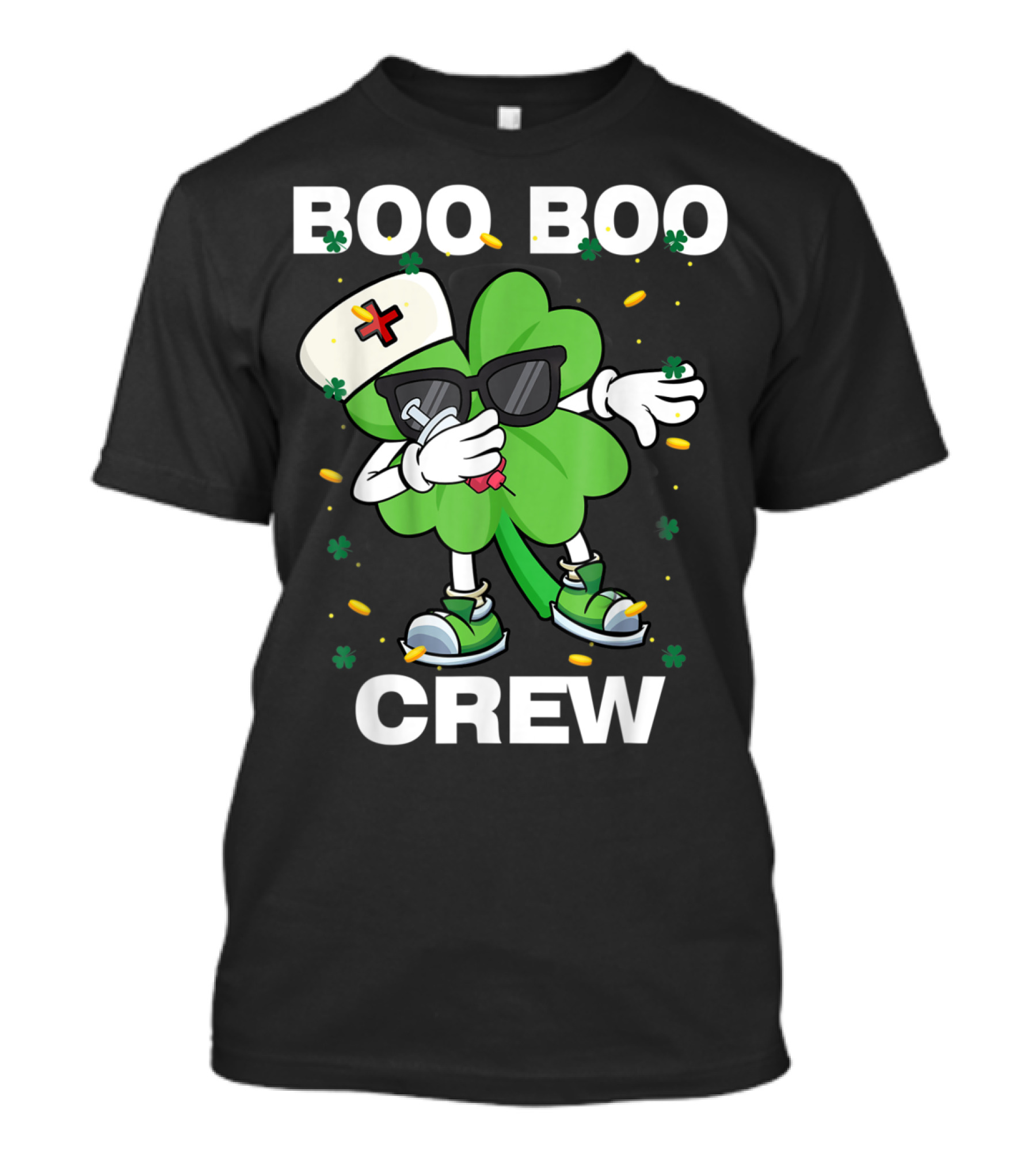 Boo Boo Crew St Patricks Day Nurse Shamrock T-Shirt