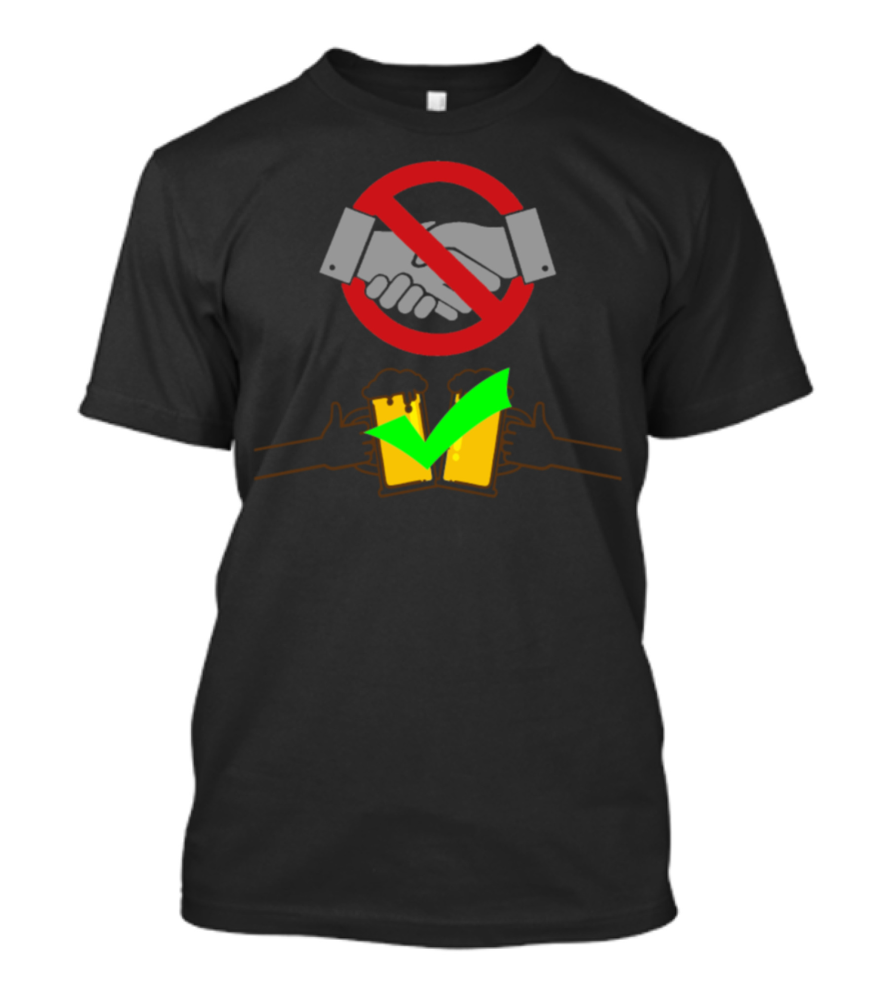 No Hand Shake Yes Beer Clink T-Shirt