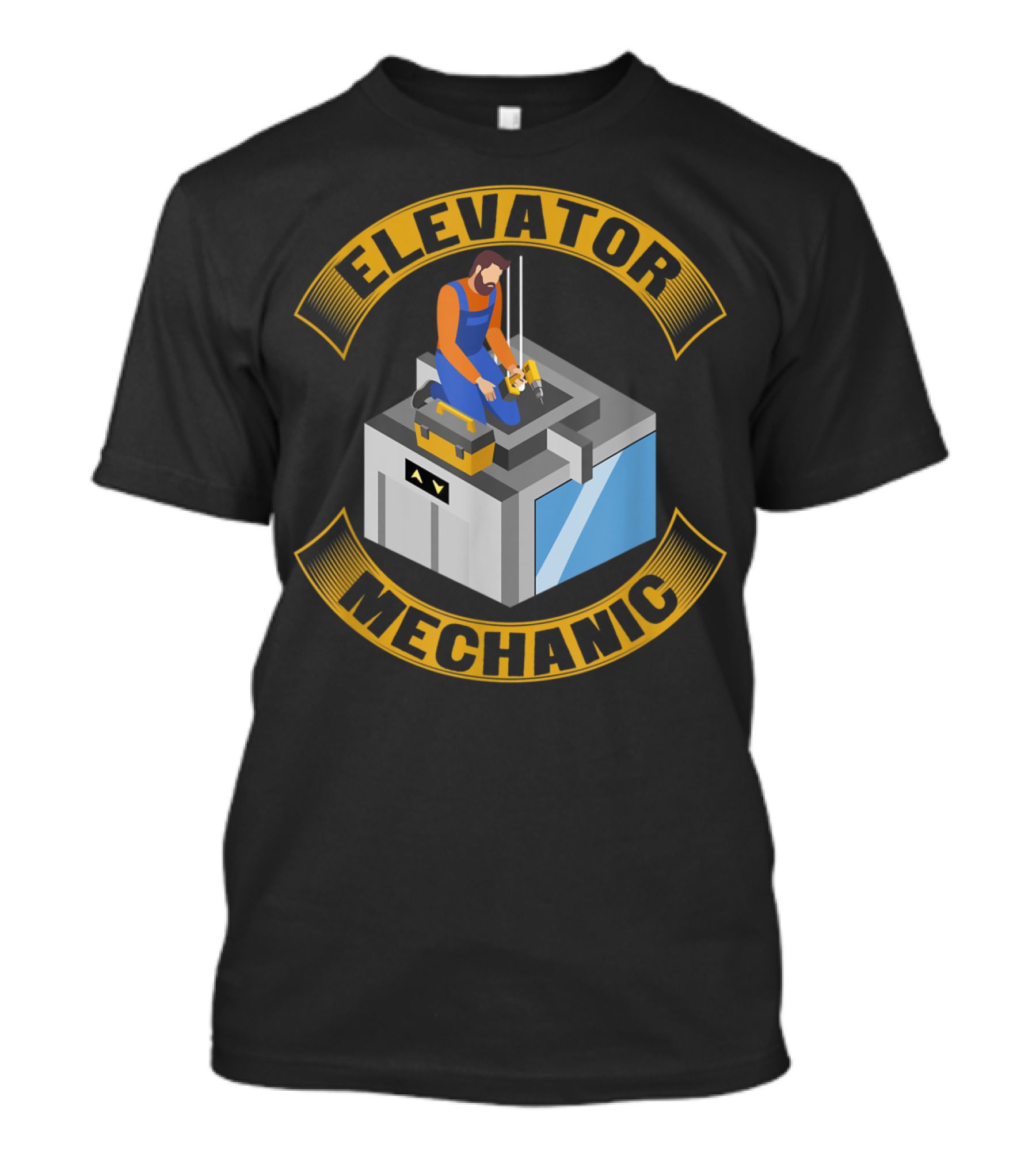 Elevator Mechanic Service Maintenance Repairman Toolbox Worker T-Shirt
