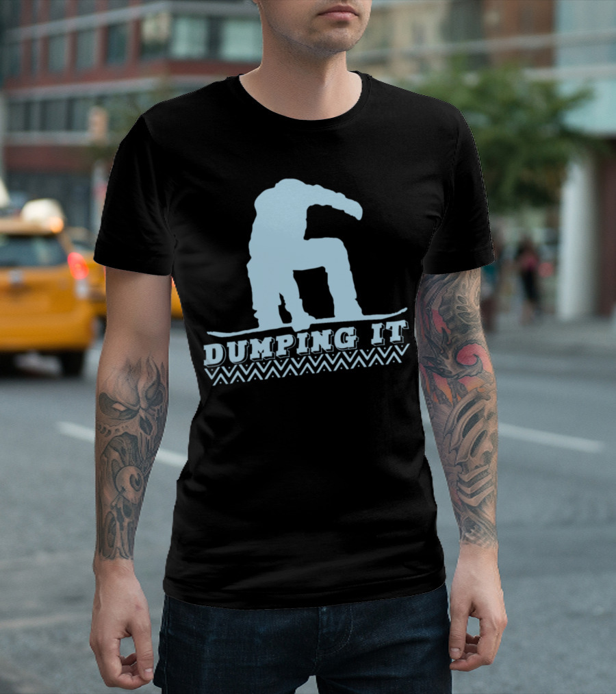 Dumping It Snowboard Silhouette Zigzag T-Shirt
