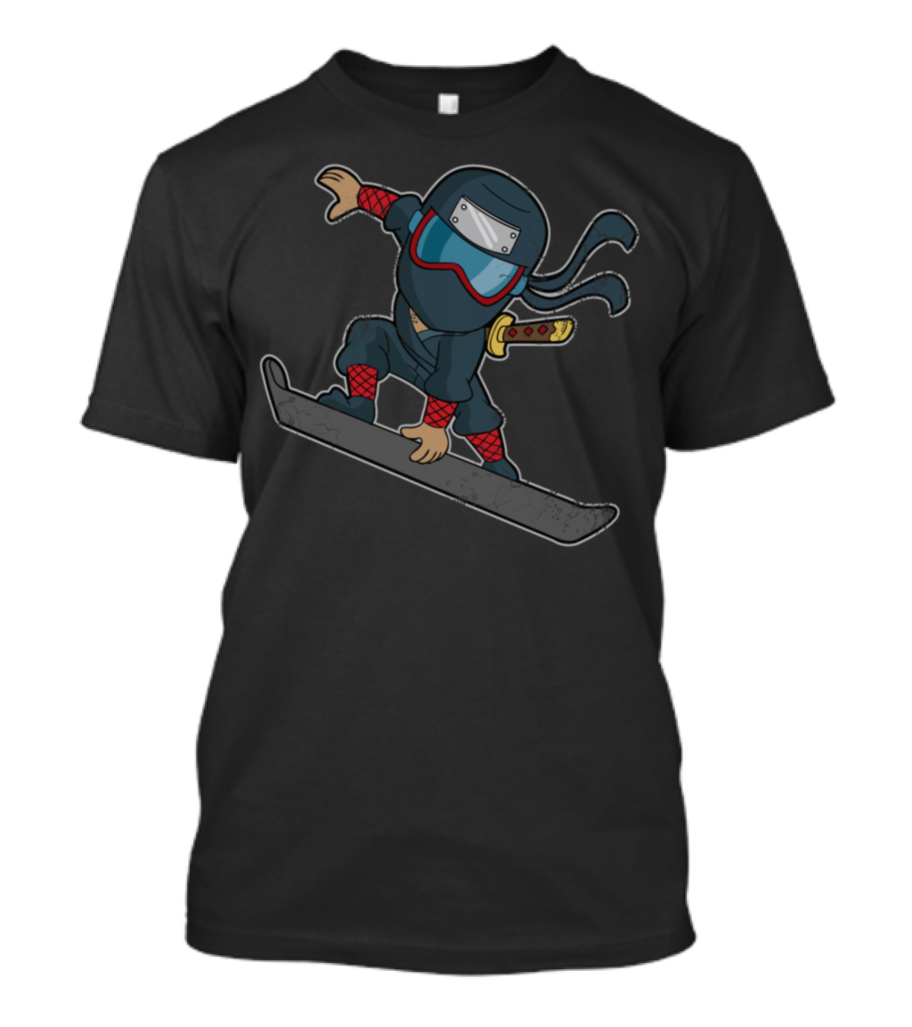 Snowboarding Ninja On A Snowboard Adventure T-Shirt