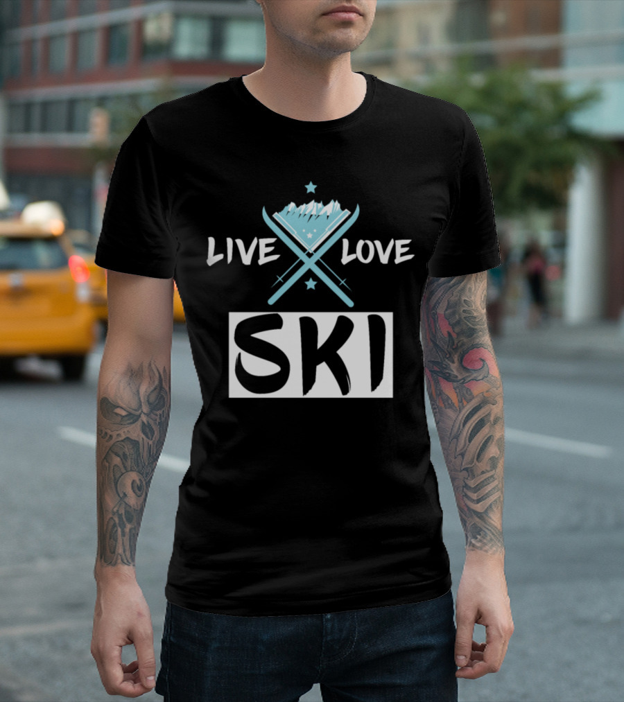 Live Love Ski Cool Ski Lovers T-Shirt