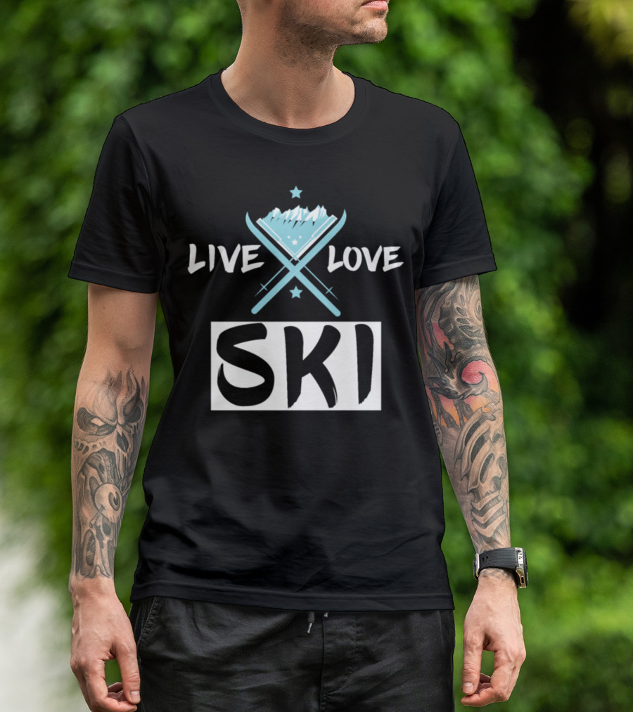 Live Love Ski Cool Ski Lovers T-Shirt