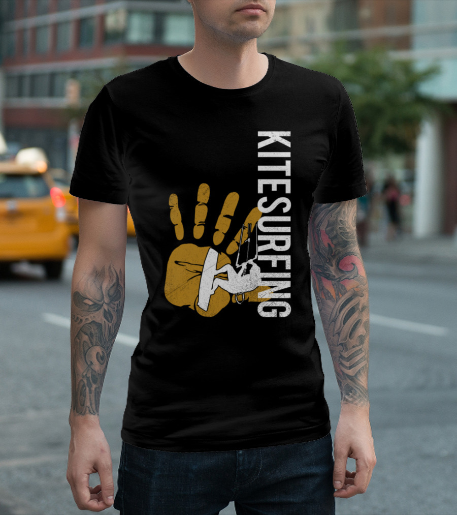 Kitesurfing Handprint Adventure with Kiting T-Shirt