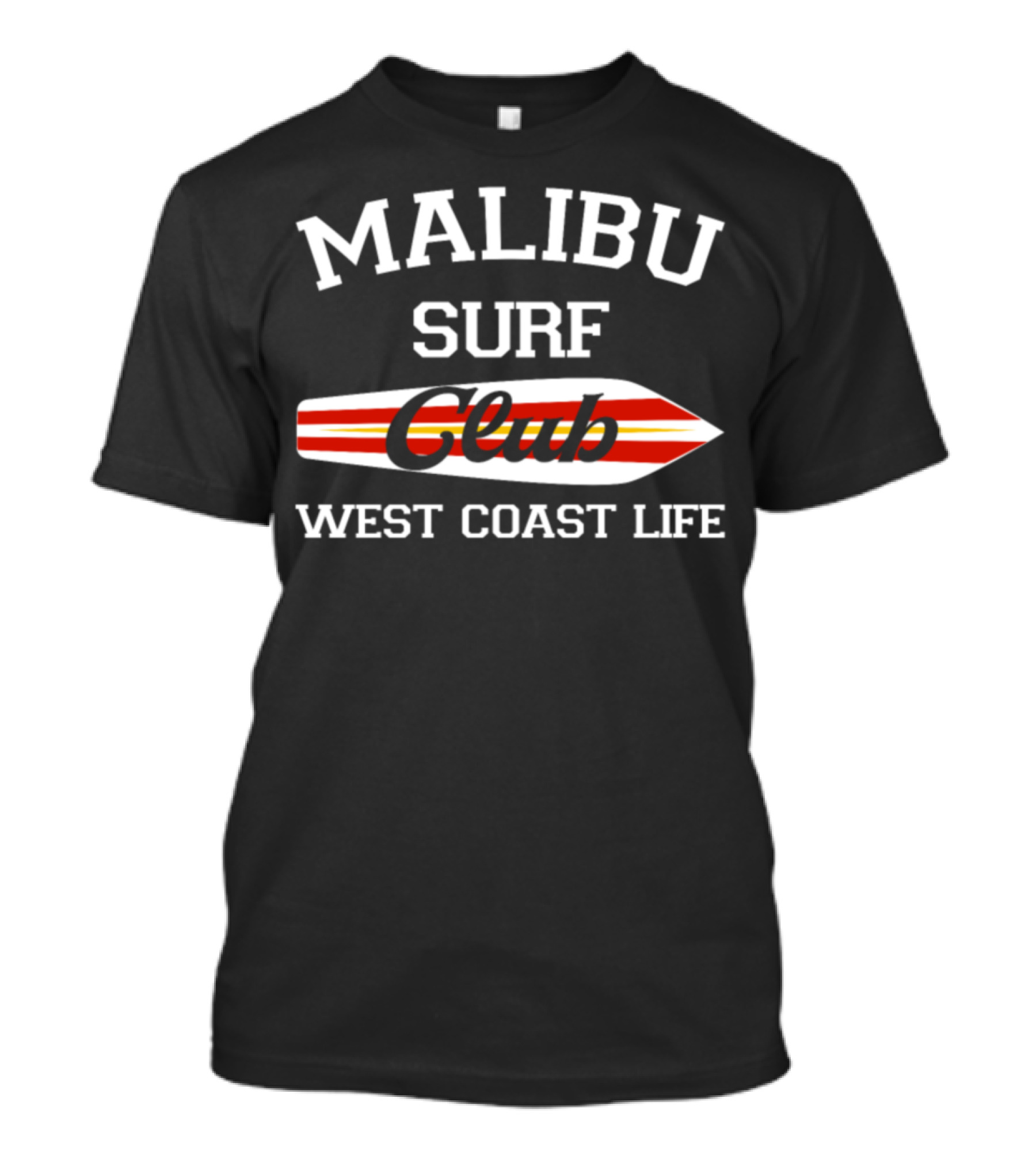 Malibu Surf Club West Coast Life Vintage Retro Surfing Beach Zol T-Shirt