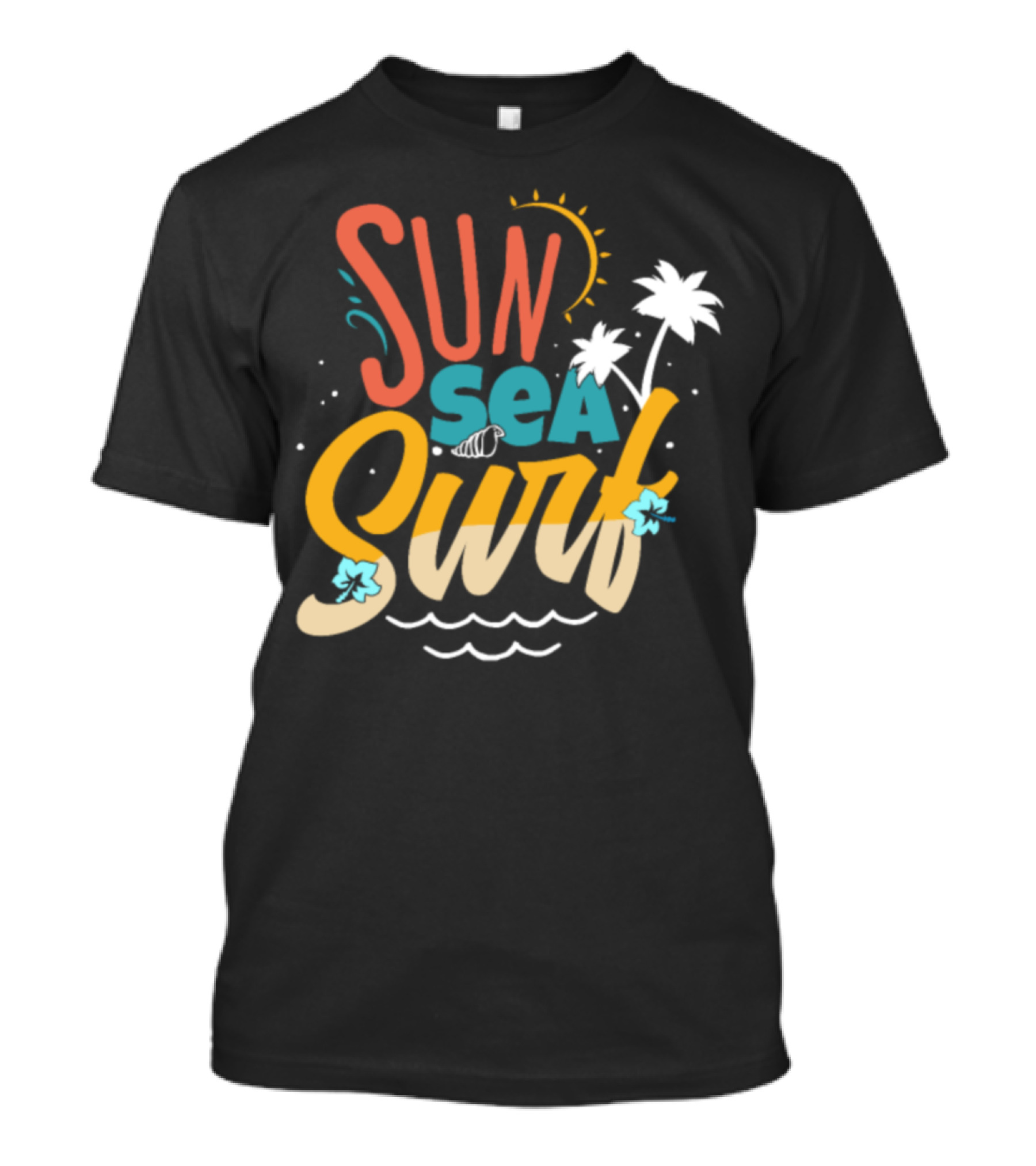 Sun Sea Surf Tropical Summer Beach Vibes T-Shirt