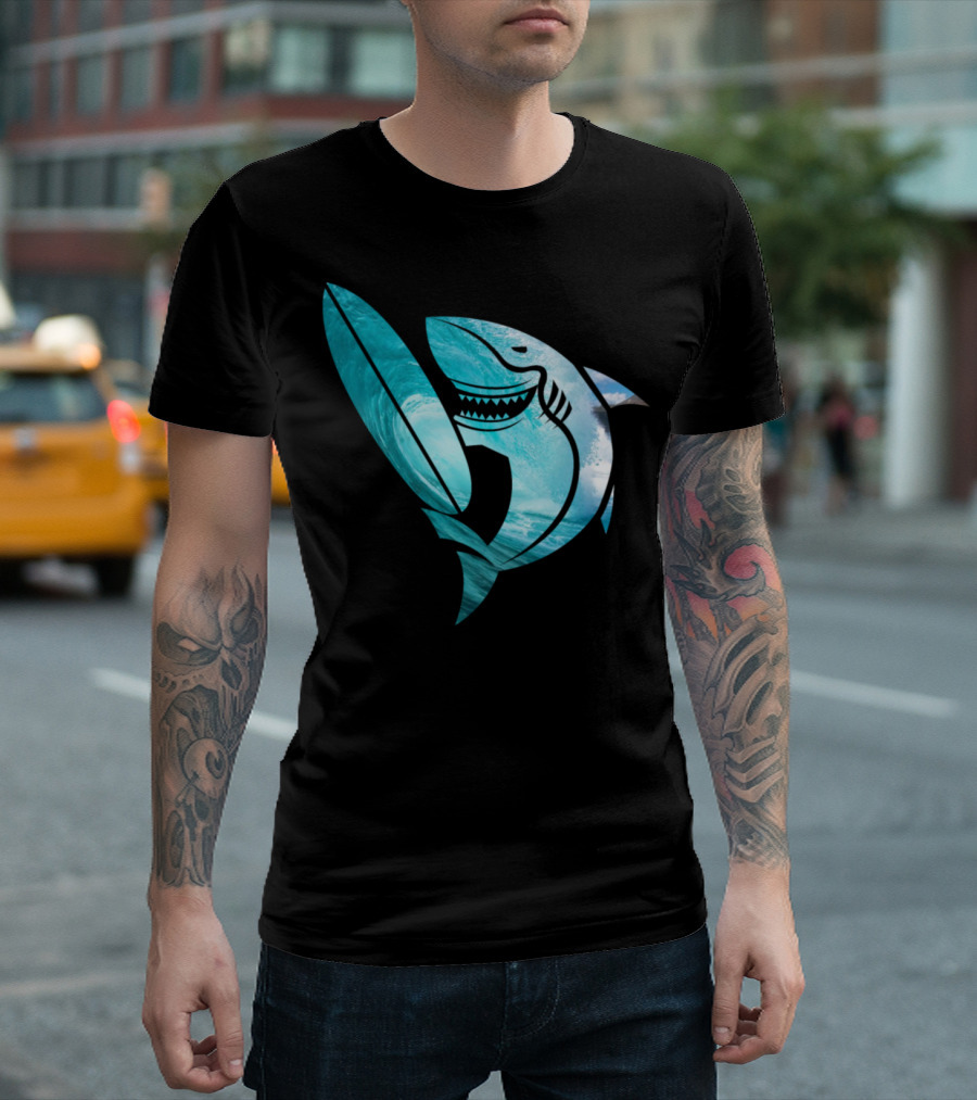 Surf Shark Wave Surfboard Adventure T-Shirt