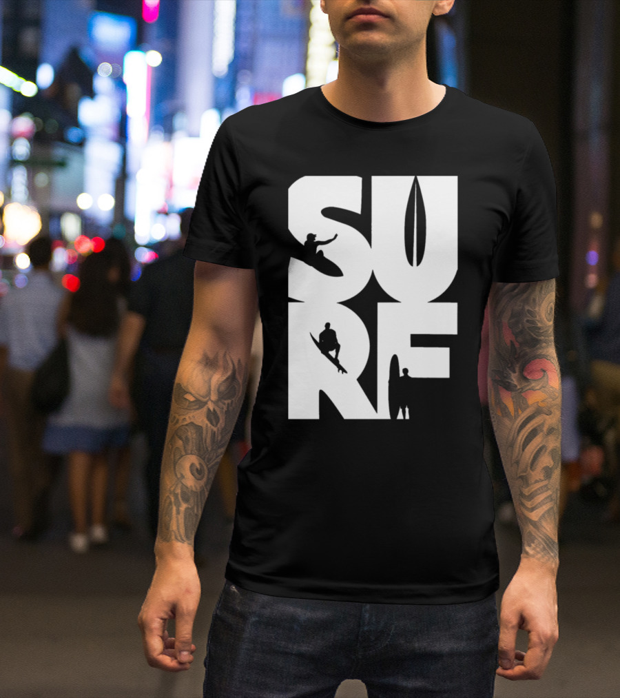 SURF Surfer Surfing Waveboard T-Shirt