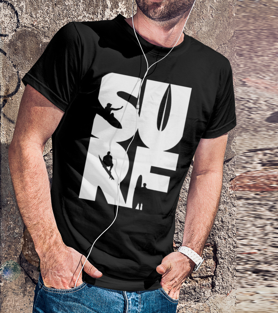SURF Surfer Surfing Waveboard T-Shirt
