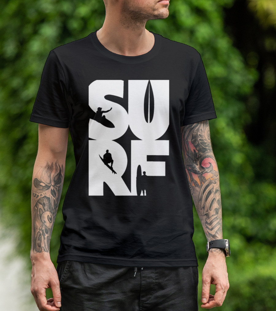 SURF Surfer Surfing Waveboard T-Shirt