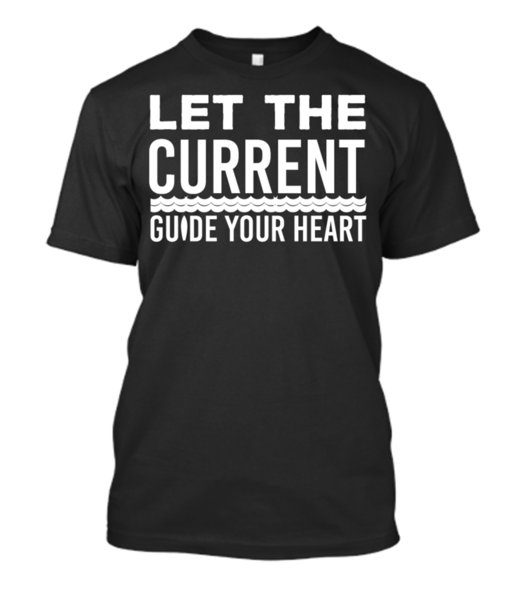 Let The Current Guide Your Heart Surfing Surfer Beach T-Shirt