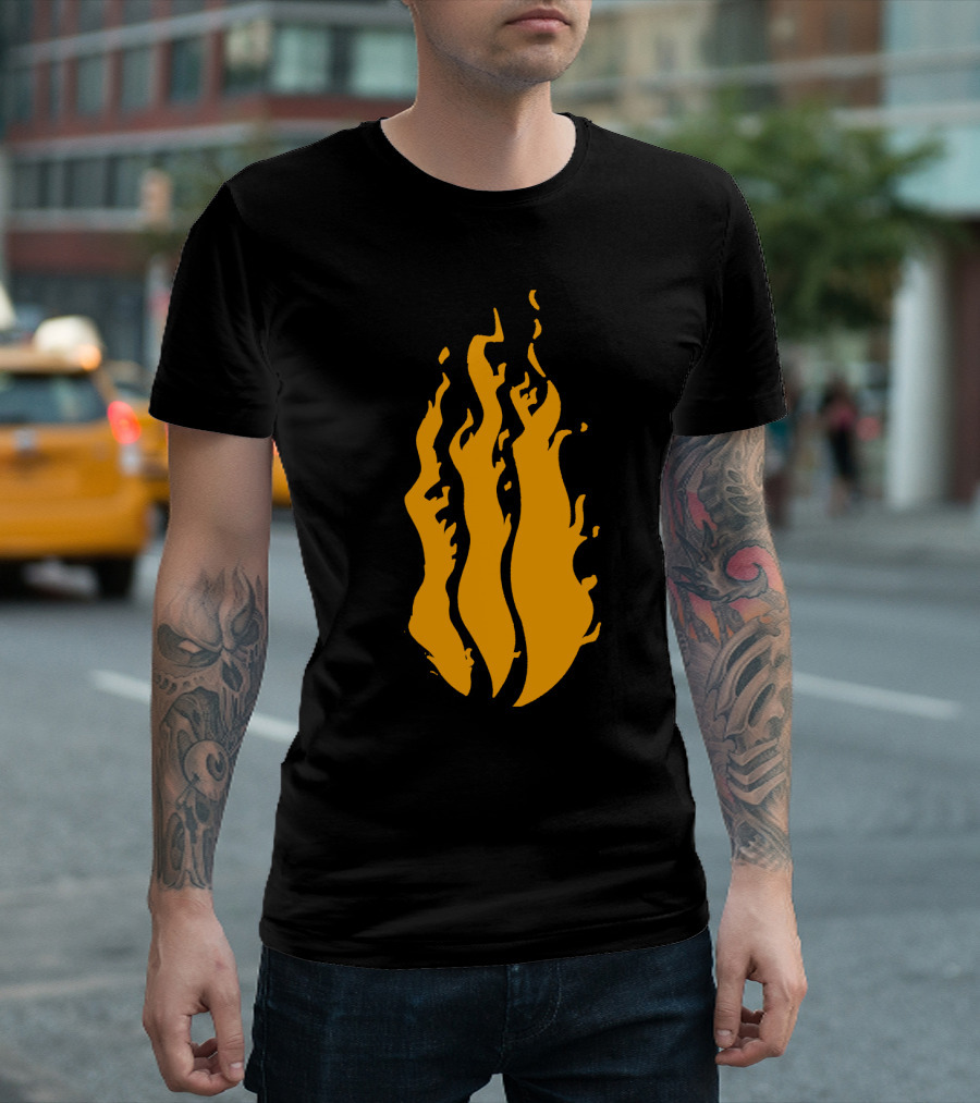 Preston Fire Logo Orange Flames T-Shirt