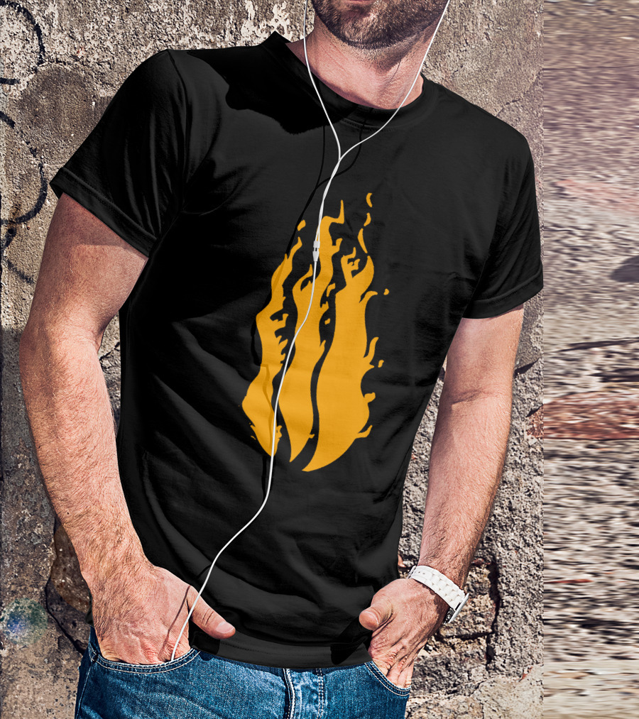 Preston Fire Logo Orange Flames T-Shirt