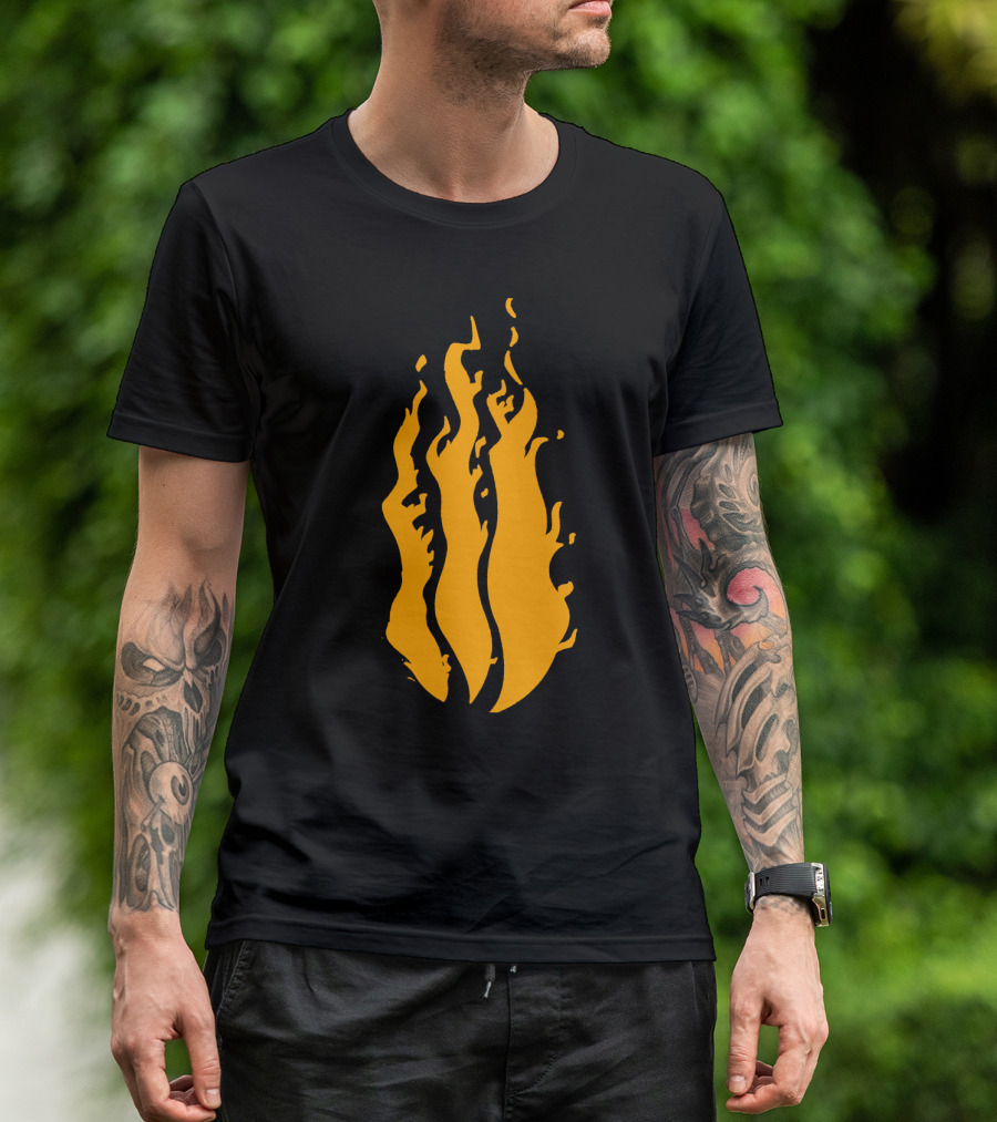 Preston Fire Logo Orange Flames T-Shirt